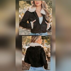 Women's Brown Shearling Jacket